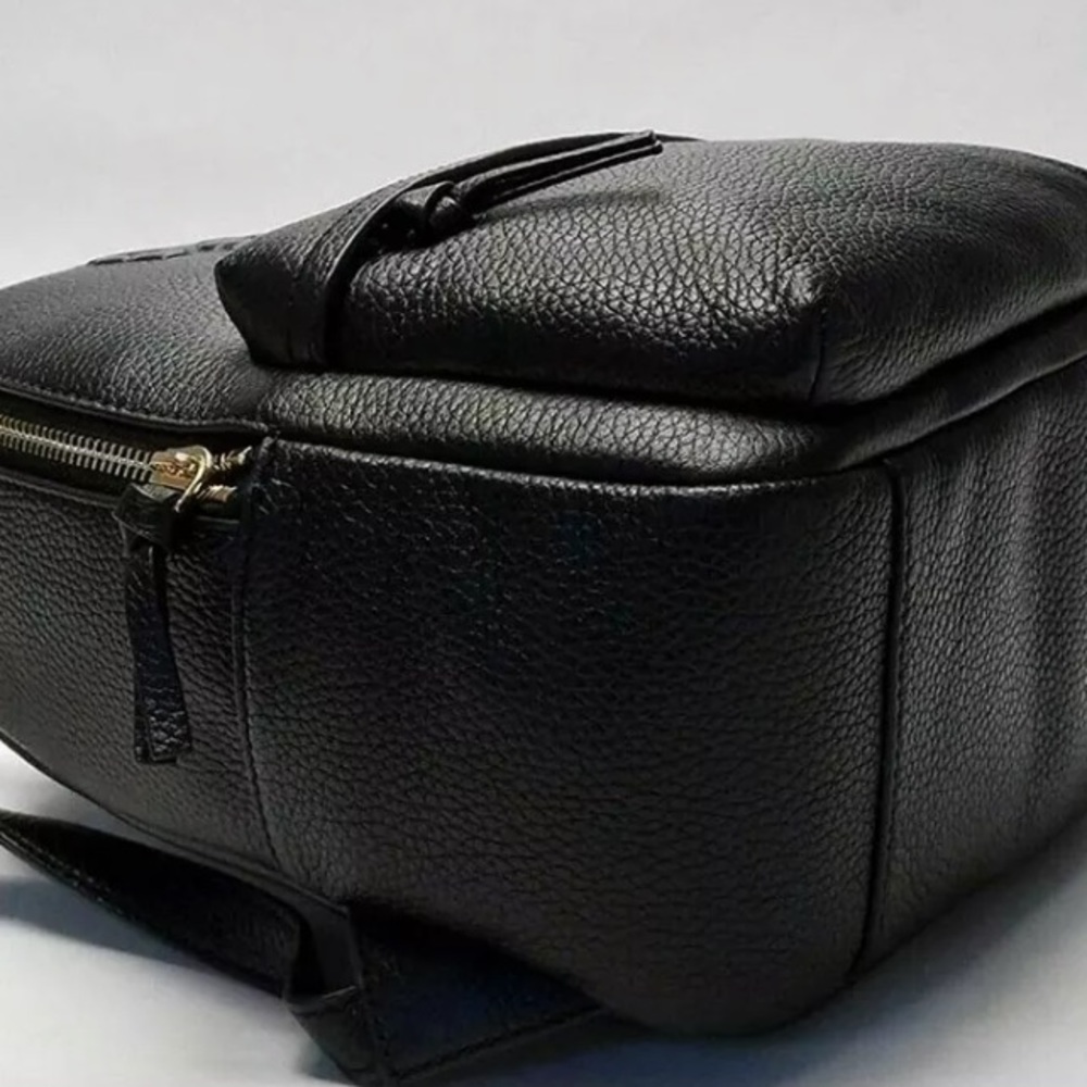 NWT! Tory Burch THEA Mini Pebble Leather Backpack Black Small Size -$395 - Picture 6 of 9